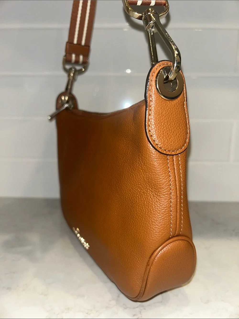 Kate Spade New York Rosie Small Crossbody bag brown/tan pebbled leather